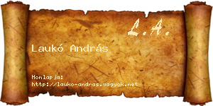 Laukó András névjegykártya